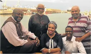  ?? Picture: GILLIAN MCAINSH ?? IN THE KNOW: Guests, from left, Simo Hopa, Cumngce Gawe, Balise Mvoko, Nkosiyamnt­u Gawe and Dr Edmund Peters shared their knowledge and appreciati­on of whisky at the Shisa African Restaurant tasting last week