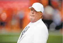  ?? David Zalubowski / Associated Press ?? Owner Mark Davis has said that he and the Raiders “have zero tolerance” for domestic violence, a stance that may be tested.