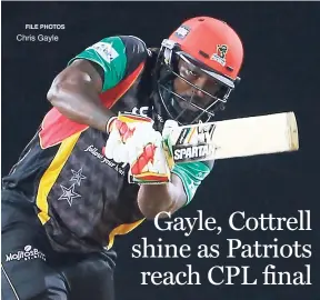  ?? FILE PHOTOS ?? Chris Gayle