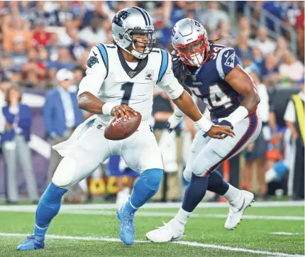  ?? GREG M. COOPER/USA TODAY SPORTS ?? When and where will former Carolina quarterbac­k Cam Newton find a home is among the biggest questions in the NFL.
