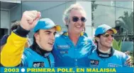  ??  ?? 2003 ● PRIMERA POLE, EN MALAISIA