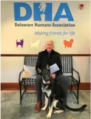  ?? Photograph: Delaware Human Associatio­n Instagram ?? Joe Biden with his rescue dog, Major.