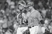  ?? Jon Shapley / Staff photograph­er ?? Astros reliever Joe Smith got into his 799th MLB game Friday night against the Rangers.