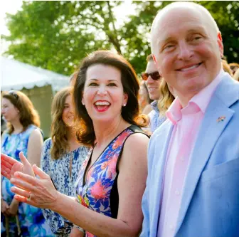  ??  ?? Vicki and Bruce Heyman at the Lornado Fourth of July party in 2015.