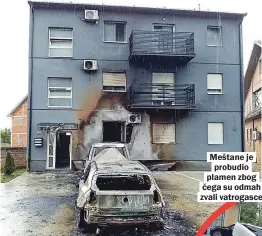  ??  ?? Meštane je probudio plamen zbog čega su odmah zvali vatrogasce