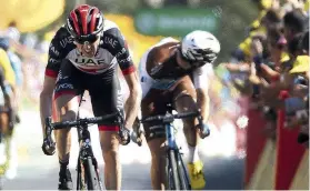  ??  ?? Dan’s early stage win at the Tour de France gave his UAE team a lift for the rest of the race
