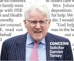  ?? ?? CONCERN Solicitor Damien Tansey