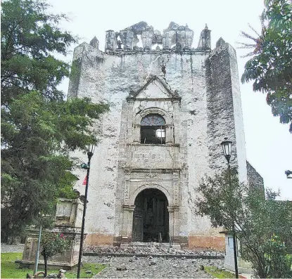  ?? CENTRO INAH MORELOS ?? El convento de San Juan Bautista, en Tlayacapan, Morelos.