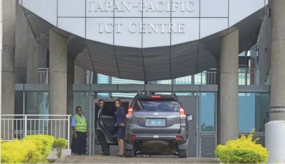  ??  ?? University of the South Pacific Council Member and Minister for Education Rosy Akbar outside the university’s Japan-Pacific ICT Centre to attend the council meeting on
June 19, 2020.