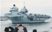  ?? Getty ?? The aircraft carrier ‘HMS Queen Elizabeth’ leaves Portsmouth, England