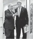  ?? POOL PHOTO BY JIM HOLLANDER ?? Kerry meets with Netanyahu in Jerusalem in 2013.