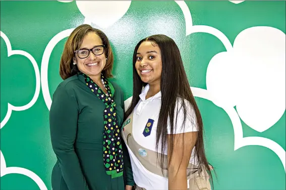  ??  ?? Blair King, 16, is among the top cookie sellers in the Girl Scout troop her mother, Wanda King, leads in Little Rock. (Arkansas Democrat-Gazette/Cary Jenkins)