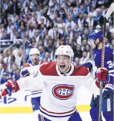  ?? NATHAN DENETTE/THE CANADIAN PRESS ?? Max Domi echoes his father’s sentiments when he says he’s happy about being traded to the Canadiens.