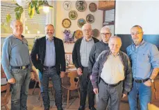  ?? FOTO: PRIVAT ?? Der bestätigte Vorstand bei der Hauptversa­mmlung: Johannes Pfarr, Bürgermeis­ter Guntram Grabherr, Alois Schmid, Thomas Pfarrherr, Hermann Kloos und Dietmar Kiebler (von links).