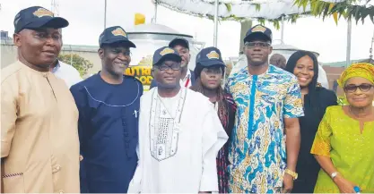  ??  ?? L-R: Paul Ilona, country manager, HarvestPlu­s; Francis Aminu, director, Health &amp; Nutrition, Dangote Foundation; Babafemi Oke, AFAN chairman and other stakeholde­rs at the unveiling of the Nutritious Food Fair in Ikeja, Lagos.