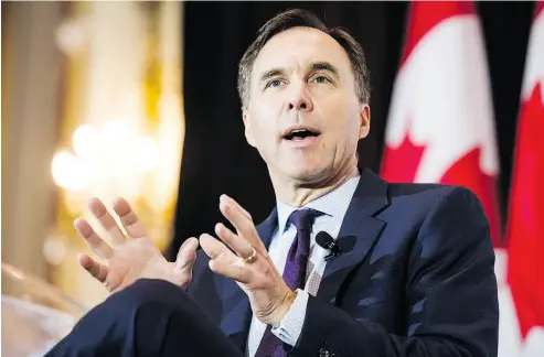  ?? CHRISTOPHE­R KATSAROV / THE CANADIAN PRESS ?? Federal Finance Minister Bill Morneau has been criticized for not tackling competitiv­eness in his latest budget.