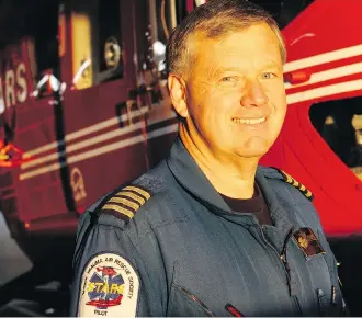  ??  ?? STARS Air Ambulance pilot Bob Young, 64, flew 3,138 life-saving missions over 32 years.