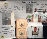  ?? Picture: SUPPLIED ?? LEGACY PROMOTION: The chairman of the Msane Tribe Heritage Trust, Zwakele Msane, is seen with trust member Reverend Bhekisisa Msane during a media briefing in East London last year. They were showcasing the late former South African Native National...