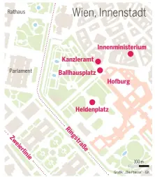  ??  ?? Szenen eines Angelobung­stages: Die Hotspots in der Wiener Innenstadt, die Amtsüberga­be im Kanzleramt von Kern zu Kurz, die Gelöbnisse in der Hofburg – Van der Bellen nimmt seinem Ex-Kontrahent­en Norbert Hofer ein gelobe – so wahr mir Gott helfe“ab –,...