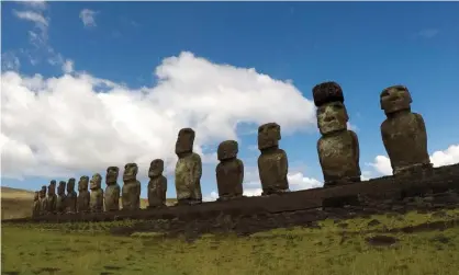  ?? Photograph: Jorge Vega/Reuters ?? The new findings dismantled the belief that Rapa Nui – better known as Easter Island – was the first place where the two cultures came faceto-face.