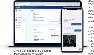  ?? ?? Clevy, le chabot intégré dans la solution de portail employé de Neocase.