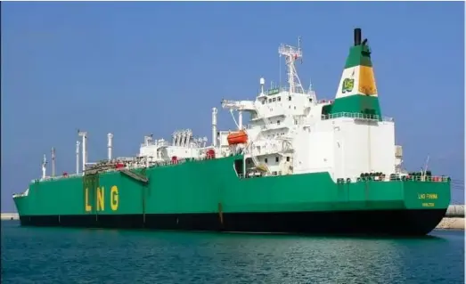  ??  ?? A shipment of Nigeria Liquified Natural Gas cargo