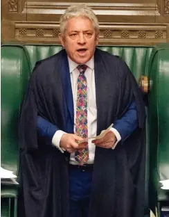  ?? Foto: AFP/Mark Duffy ?? Parlaments­präsident John Bercow setzt Abgeordnet­e unter Druck.