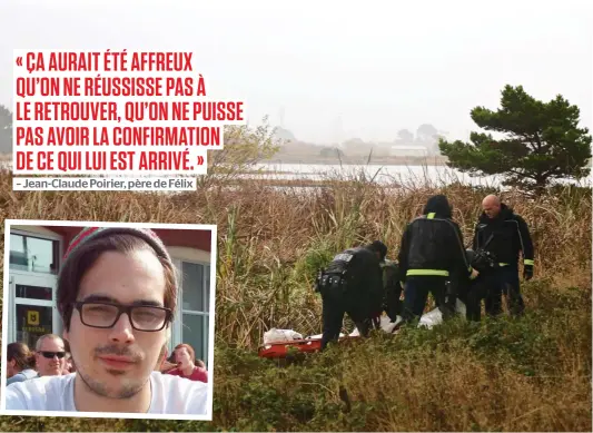  ?? PHOTOS COURTOISIE, LOST COAST OUTPOST, ANDREW GOFF, ET TIRÉE DE FACEBOOK ?? Le corps de Félix Désautels-Poirier (en mortaise) a été retrouvé par son père dans un marais de la réserve naturelle Arcata, au nord de la Californie, à 450 kilomètres de San Francisco. Le Québécois était porté disparu depuis le 6 novembre dernier.