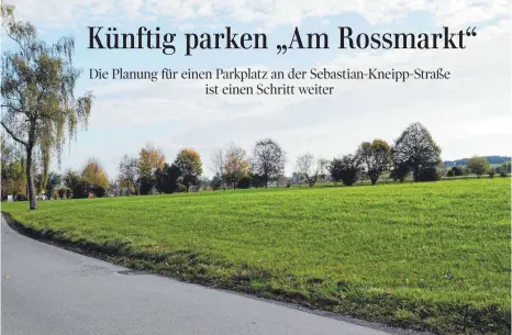  ?? ARCHIVFOTO: GEMPP ?? Der nördliche Teil der Wiese zwischen Sebastian-Kneipp-Straße und Fürst-Maximilian-Straße soll ein Parkplatz werden.