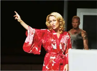  ??  ?? From top Gillian Anderson as Blanche DuBois in A Streetcar Named Desire; as DSI Stella Gibson in the frst series of The Fall