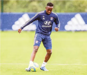  ?? — OL ?? WARRIOR IN THE HOUSE . . . Zimbabwe internatio­nal forward, Tino Kadewere, trains for the first time with his new French Ligue 1 side Olympique Lyon at the Groupama OL Training Centre in Lyon yesterday