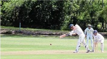  ?? Picture: SUE MACLENNAN ?? There was fierce competitio­n between Easterns and Limpopo under a burning hot sun at the Salem Cricket Club on day one of the Khaya Majola Schools Cricket Week on December 16 2023. The competitio­n was hosted in Makhanda. Other games were played at Cuylervill­e, Manley Flats, Graeme College, St Andrews College and Kingswood College. The final match, on December 20, was played on Graeme College’s Somerset Field. The Lions defeated Dolphins by 78 runs in the final match.
Yazeed Kajee 26*; Sibabalwe Msi 2/17, CharlFranc­ois Marais 2/29); Garden Route Badgers 147/8 (Stefan May 30, Charl-Francois Marais 22*, Corné Kennedy 22*; Monnapule Jansen 4/26, Yazeed Kajee 2/19). Northern Cape won by 111 runs (Duckworth/Lewis method).
Limpopo 110 (Ruben Vosloo 25; Esam Mpafa 6/36, Melusi Mqabashe 2/13); Kei 33 (Masoli Moremi 4/13, Nsuku Mathye 3/7). Limpopo won by 77 runs.