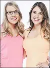  ?? PHOTO COURTESY OF CTV ?? Megan Burden, 23, (left) and Courtney Roberts, 21, are west coast cousins competing in the newest season of CTV’S “The Amazing Race Canada.”