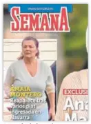  ?? ?? Portada de la revista ‘Semana’