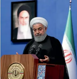  ?? AP ?? Iranian President Hassan Rowhani says the world does not accept America’s right to decide for it.