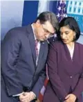  ?? GETTY ?? Veterans Affairs Secretary Robert Wilkie and Seema Verma of Centers for Medicare & Medicaid Services.