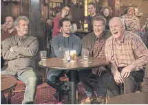  ??  ?? GENERATION GAP: Mark Wahlberg, centre left, and Will Ferrell, centre right, play dads who have to deal with their own fathers (Mel Gibson, left, and John Lithgow) in ‘Daddy’s Home 2’.