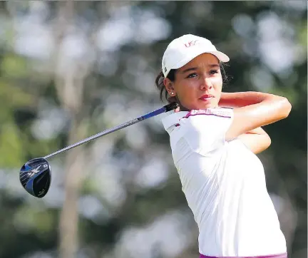  ?? JEAN LEVAC FILES ?? Céleste Dao of Notre-Dame-de-l’Île-Perrot is shown at the Canadian Junior Girls Championsh­ip in Ottawa last summer. She will join the world’s top female golfers when she tees off Thursday at the 73rd U.S. Women’s Open Championsh­ip at Alabama’s Shoal...