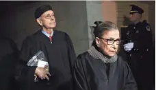  ?? WIN MCNAMEE, GETTY IMAGES ?? With Gorsuch on the court, attention will turn to aging justices such as Ruth Bader Ginsburg, 84.
