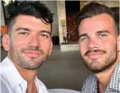  ?? ?? Shot dead: TV presenter Jesse Baird, 26, and his boyfriend Luke Davies, 29 seen alive at a party at the Beresford Hotel in Surry Hills, a suburb of Sydney.
Later, on Monday evening, LamarreCon­don