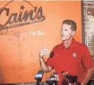  ?? Tulsa. IAN MAULE/TULSA WORLD ?? Brent Venables had the crowd fired up Thursday night during the OU Coaches' Caravan stop at Cain's Ballroom in