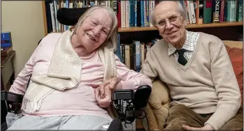  ??  ?? Devoted: Lord Tebbit with wife Margaret, who was paralysed in the 1984 Brighton bomb