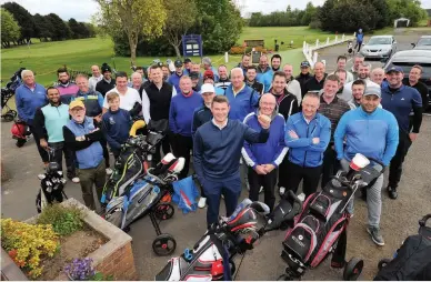  ??  ?? Big hearted Pictured are all the golfers who took part and raised money for the school