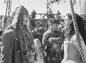  ??  ?? Johnny Depp and Kaya Scodelario in a scene from Pirates of the Caribbean: Dead Men Tell No Tales.