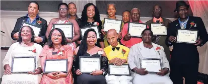  ??  ?? Jamaica Inn employees who have served for 30-39 years with the Ocho Rios hotel.