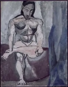  ??  ?? Pablo Picasso Nudo seduto, studio per “Les demoiselle­s de Avignon”, 1906-1907 olio su tela, 121x93,5 cm Paris, Musée National Picasso © RMN-Grand Palais (Musée national Picasso-Paris) RenéGabrie­l Ojéda/dist. Alinari
