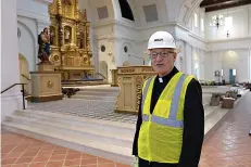  ?? ?? Rev. Don Wolf, a cousin of the Blessed Stan Rother, stands in the main church at the Blessed Stanley Rother Shrine on Feb. 2 in Oklahoma City. Wolf will serve as the shrine’s first rector. (AP Photo/Sue Ogrocki)