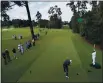  ?? DAVID J. PHILLIP — AP, FILE ?? Dustin Johnson tees off on the 18th hole during the final round of the Masters on Nov. 15.