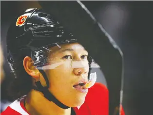  ?? AL CHAREST FILES ?? Spencer Foo, the former Calgary Flames farmhand, is one of about 15 players of Chinese ancestry playing in the KHL or VHL. The makeup of the Chinese men’s team for the Olympics has yet to be determined.