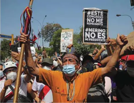  ?? / AP ?? Manifestac­iones.
Las marchas se multiplica­ron por todo el país andino en la última semana.